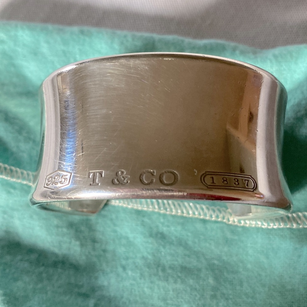 Tiffany & Co 925 silver wide cuff, large $450